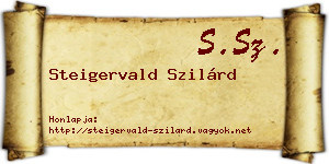 Steigervald Szilárd névjegykártya