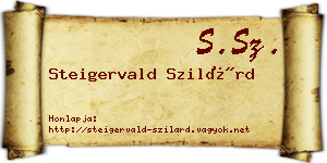 Steigervald Szilárd névjegykártya